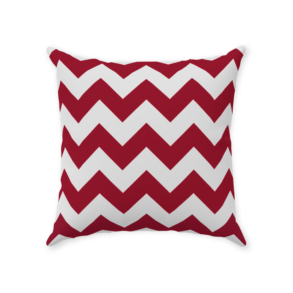 Burgundy Chevron Throw Pillow Fairlayne Boutique
