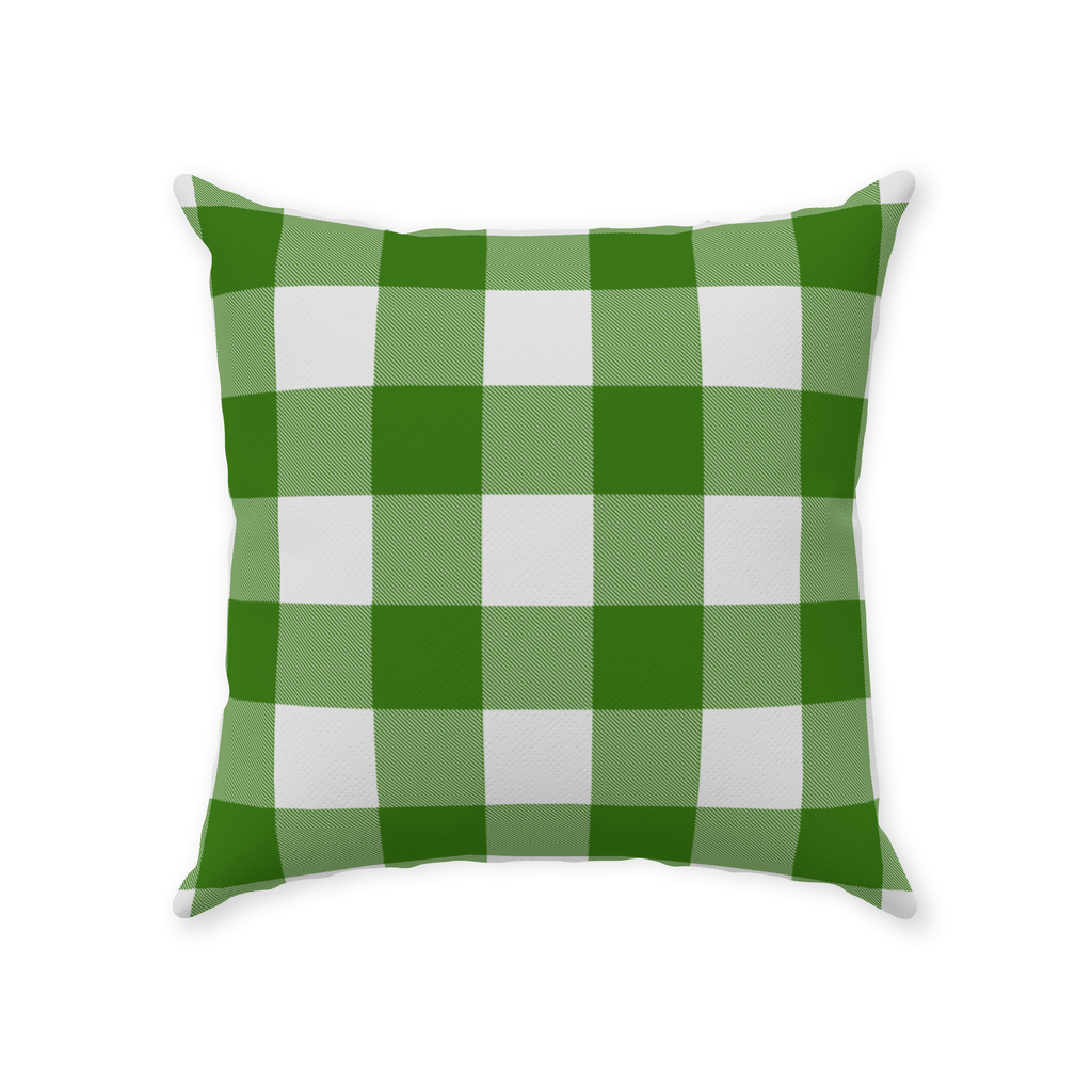Green Buffalo Check Throw Pillow Fairlayne Boutique